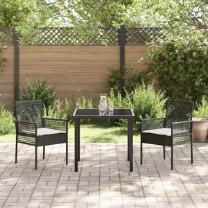 vidaXL Tuin Stoelen 2 stuks met Kussens Zwart Poliratán vidaXL Tuin Stoelen 2 stuks met Kussens Zwart Poliratán