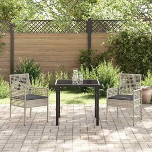 VidaXL Tuinstoelen Set 2 Lichtgrijs VidaXL Tuinstoelen Set 2 Lichtgrijs