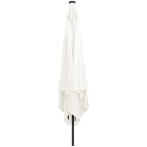 Vidaxl Vierkante Tuinparaplu met LED-verlichting 295x245 cm Wit zand Vidaxl Vierkante Tuinparaplu met LED-verlichting 295x245 cm Wit zand