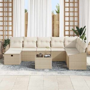 VidaXL Tuinbank Set - Beige, 9 Stuks - Tuinmeubilair VidaXL Tuinbank Set - Beige, 9 Stuks - Tuinmeubilair