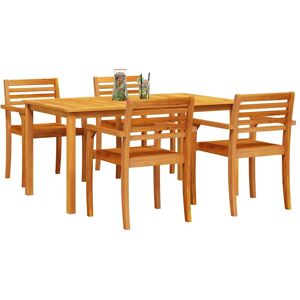Tuin eettafelset van acaciahout - Rechthoekig - 4 zitplaatsen Tuin eettafelset van acaciahout - Rechthoekig - 4 zitplaatsen