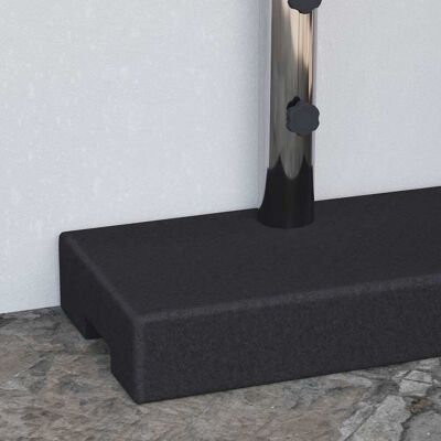 vidaXL Parasolbasis Graniet 25kg Rechthoekig Zwart vidaXL Parasolbasis Graniet 25kg Rechthoekig Zwart