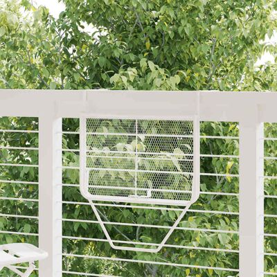 vidaXL Witte Stalen Balkon Klaptafel - Balkon Tafel vidaXL Witte Stalen Balkon Klaptafel - Balkon Tafel