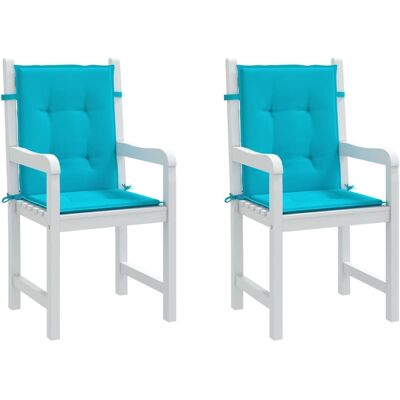 vidaXL Lage rugkussens - Set van 2, Turquoise, 100x50x4cm vidaXL Lage rugkussens - Set van 2, Turquoise, 100x50x4cm