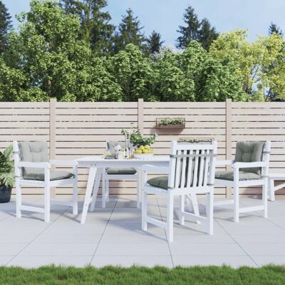 vidaXL Laag-rug kussens - 4 stuks - Lichtgrijs melange - 100x50x7cm - Stof vidaXL Laag-rug kussens - 4 stuks - Lichtgrijs melange - 100x50x7cm - Stof