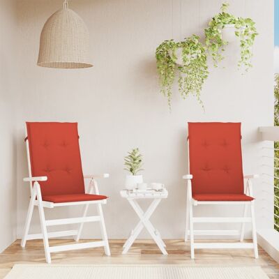 vidaXL Hoge rug kussens - 120x50x4 cm - Rood - Kussens vidaXL Hoge rug kussens - 120x50x4 cm - Rood - Kussens