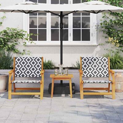vidaXL - Std Ergonomic - Zwart Wit - Hout - Tuinstoelen vidaXL - Std Ergonomic - Zwart Wit - Hout - Tuinstoelen