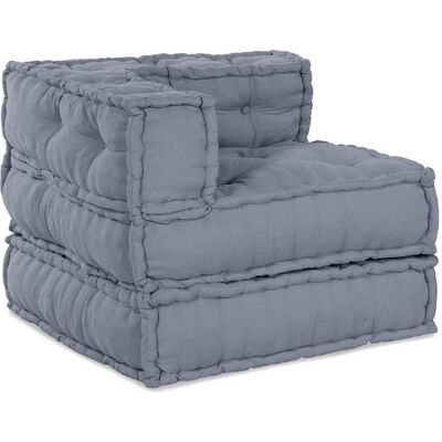 vidaXL - Pouffe set - Grijs - Katoen - Pouffe set vidaXL - Pouffe set - Grijs - Katoen - Pouffe set