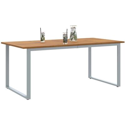 Vidaxl Grijze Buiten Eettafel - 180x90x75 cm - Buiten Eettafel Vidaxl Grijze Buiten Eettafel - 180x90x75 cm - Buiten Eettafel