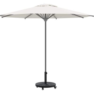 Vidaxl Rond Beton Parapluhouder met Wielen - Parasolsteun Vidaxl Rond Beton Parapluhouder met Wielen - Parasolsteun