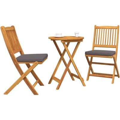 Vidaxl Tuinbistro Set - Acaciahout, Opvouwbaar, Weerbestendig Vidaxl Tuinbistro Set - Acaciahout, Opvouwbaar, Weerbestendig