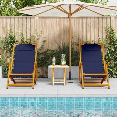 vidaXL Opvouwbare Strandstoelen Set van 2 - Strand, tuin, kamperen - Stoelen vidaXL Opvouwbare Strandstoelen Set van 2 - Strand, tuin, kamperen - Stoelen