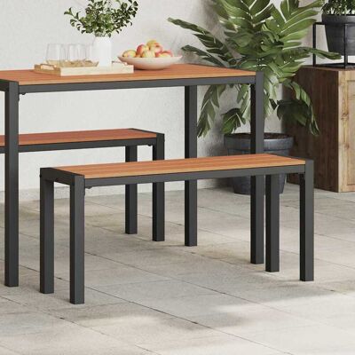 Vidaxl - Tuinbank 100 cm - staal & WPC bruin/zwart Vidaxl - Tuinbank 100 cm - staal & WPC bruin/zwart