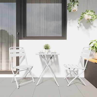 vidaXL Tuin Opvouwbare Stoel 2 st Wit Gepoedercoat staal vidaXL Tuin Opvouwbare Stoel 2 st Wit Gepoedercoat staal