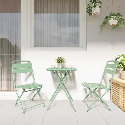 vidaXL Tuin Opvouwbare Stoel 2 st Licht muntgroen Gepoedercoat staal vidaXL Tuin Opvouwbare Stoel 2 st Licht muntgroen Gepoedercoat staal