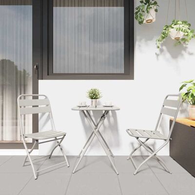 vidaXL Tuin Opvouwbare Stoel 2 st Beige Gepoedercoat staal vidaXL Tuin Opvouwbare Stoel 2 st Beige Gepoedercoat staal
