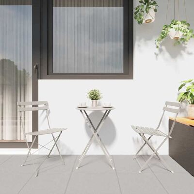 vidaXL Tuin Opvouwbare Stoel 2 st Beige Metaal vidaXL Tuin Opvouwbare Stoel 2 st Beige Metaal