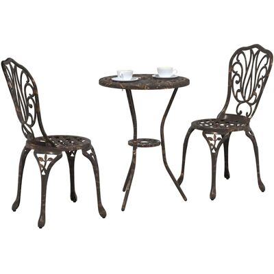 Vidaxl Tuin Bistro Set - Gietijzer, Brons Finish, Kleine Ruimte Vidaxl Tuin Bistro Set - Gietijzer, Brons Finish, Kleine Ruimte