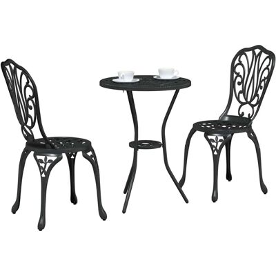 Vidaxtl Tuin Bistro Set - Duurzaam gietijzer, Zwart Vidaxtl Tuin Bistro Set - Duurzaam gietijzer, Zwart