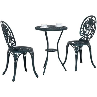 Vidaxl Tuin Bistro Set - Gietijzer, Groen, 3 Stuks Vidaxl Tuin Bistro Set - Gietijzer, Groen, 3 Stuks