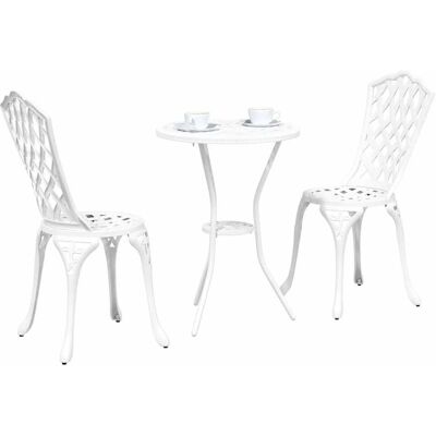 Vidaxl Tuin Bistro Set - Modern Aluminium 2 Stoelen Tafel Vidaxl Tuin Bistro Set - Modern Aluminium 2 Stoelen Tafel