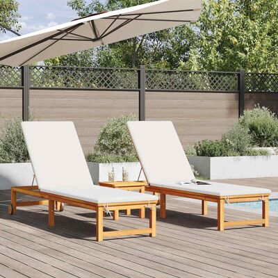 Vidaxtl Acacia Houten Loungeset - Tuinmeubelen Vidaxtl Acacia Houten Loungeset - Tuinmeubelen