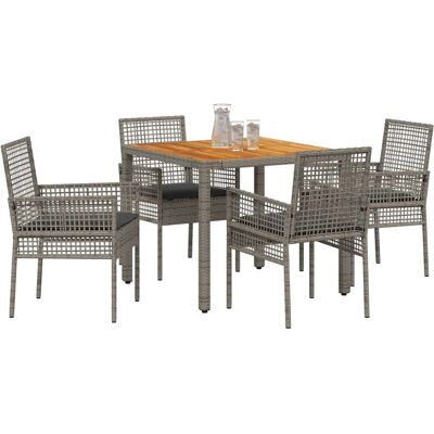 Vedadxl Tuin Eetset - Vierkant, 4 Zitplaatsen, Grijs Vedadxl Tuin Eetset - Vierkant, 4 Zitplaatsen, Grijs
