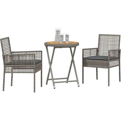 Vidaxl Tuinbistro Set 3-delig met Kussens - Tuinmeubelen Vidaxl Tuinbistro Set 3-delig met Kussens - Tuinmeubelen