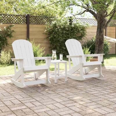 vidaXL Adirondack Schommeltjes 2 st Wit HDPE vidaXL Adirondack Schommeltjes 2 st Wit HDPE