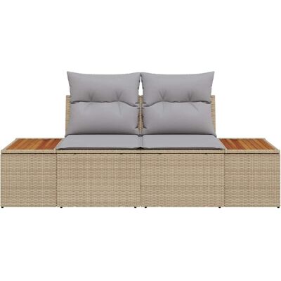 vidaXL Tuinbank Beige 184 x 62 x 85cm poly rattan vidaXL Tuinbank Beige 184 x 62 x 85cm poly rattan