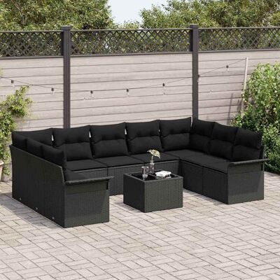 vidaXL Tuinbank Set - 10-delig modulaire rieten tuinmeubel vidaXL Tuinbank Set - 10-delig modulaire rieten tuinmeubel