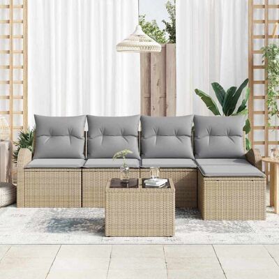 Vidaxl Tuinbank Set - Modulaire Buiten Lounge voor 5 Vidaxl Tuinbank Set - Modulaire Buiten Lounge voor 5