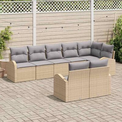 Vidaxl Tuinbankset - Modern Beige Grijs Buitenmeubilair Vidaxl Tuinbankset - Modern Beige Grijs Buitenmeubilair