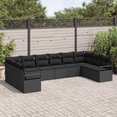 Onbekende Tuinbank Set - 3-Delig Zwart Modular Buitenmeubilair Onbekende Tuinbank Set - 3-Delig Zwart Modular Buitenmeubilair