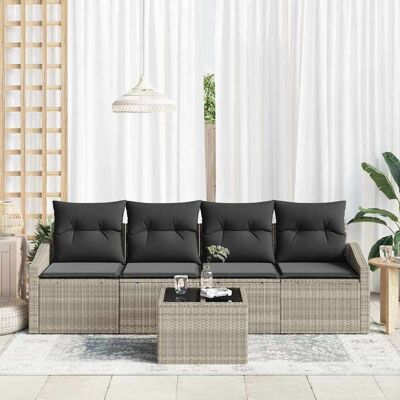 VIDAXL Tuinbank Set - Modern Buiten met Kussens VIDAXL Tuinbank Set - Modern Buiten met Kussens
