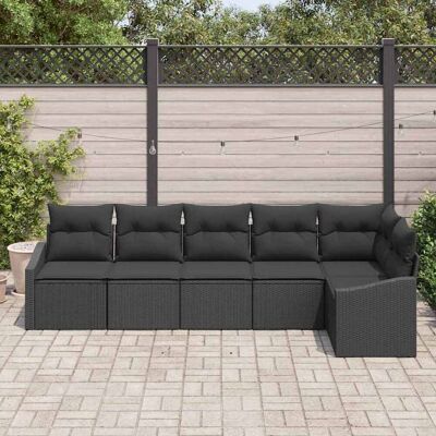 Vidaxl Tuinbank Set - Modular Buitenmeubels - Zwart Vidaxl Tuinbank Set - Modular Buitenmeubels - Zwart
