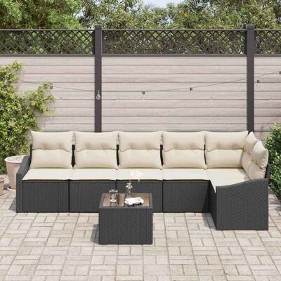 VidaXL Tuinbank Set - Modular Bruin/Beige Buitenmeubilair VidaXL Tuinbank Set - Modular Bruin/Beige Buitenmeubilair