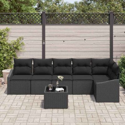 vidaXL Tuinbank Set - 7-delig Modulaire Rattanfurniture vidaXL Tuinbank Set - 7-delig Modulaire Rattanfurniture