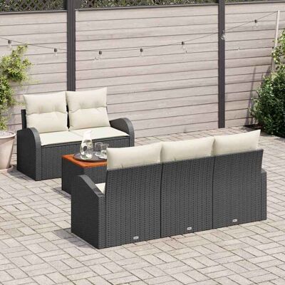Poliratán Acacia Vidaxl Tuin Lounge Set - 6 Stuks Poliratán Acacia Vidaxl Tuin Lounge Set - 6 Stuks