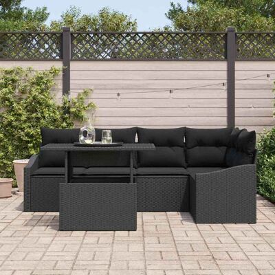 Vidaxl Tuinbank Set - Zwart, 6 Stuks - Tuinmeubelen Vidaxl Tuinbank Set - Zwart, 6 Stuks - Tuinmeubelen