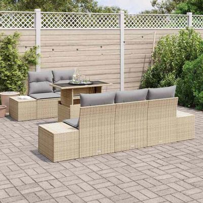 Beige Tuinbankenset - Modulaire, Weerbestendig - 6-delig Beige Tuinbankenset - Modulaire, Weerbestendig - 6-delig