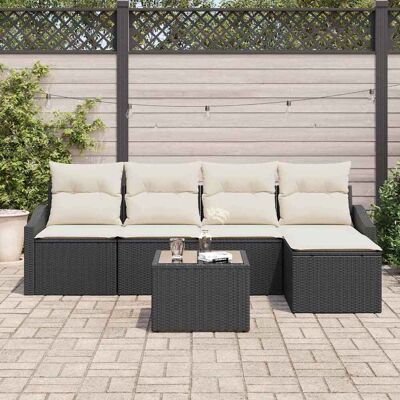 VIDAXL Tuin Eettafel Set - Bruin - 5-delig Modern Rattan Tuinmeubel VIDAXL Tuin Eettafel Set - Bruin - 5-delig Modern Rattan Tuinmeubel