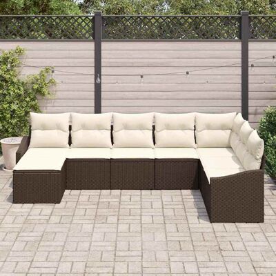 Bruine poly rattan tuinset - Tuinmeubelen set Bruine poly rattan tuinset - Tuinmeubelen set