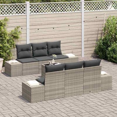 Vidaxl Tuinbank Set Licht en Donker Grijs - Tuinmeubelen Vidaxl Tuinbank Set Licht en Donker Grijs - Tuinmeubelen