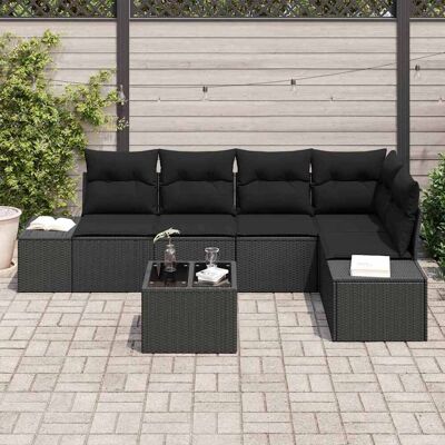 Vidaxl Tuinbankenset 6-delig Beige Polyrotan - Tuinmeubelen Vidaxl Tuinbankenset 6-delig Beige Polyrotan - Tuinmeubelen