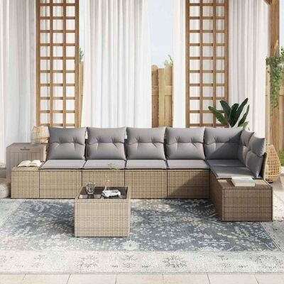 VidaXL Tuin Lounge Set 7-delig - Modulaire Buitenbank VidaXL Tuin Lounge Set 7-delig - Modulaire Buitenbank