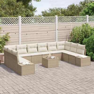 Beige Tuin 11-delig Modular Bankenset - Buitene meubelen Beige Tuin 11-delig Modular Bankenset - Buitene meubelen