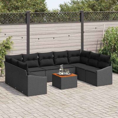IKEA Zwart Rechthoekig Tuinbankenset van Synthetisch Poly Rattan IKEA Zwart Rechthoekig Tuinbankenset van Synthetisch Poly Rattan