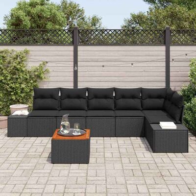 Vivid Tuinset 7-delig - Poly Rattan Buitenmeubilair Vivid Tuinset 7-delig - Poly Rattan Buitenmeubilair