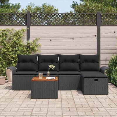 Generic - Garden 6-Piece - Zwart - Buitenshuis Meubels Set Generic - Garden 6-Piece - Zwart - Buitenshuis Meubels Set